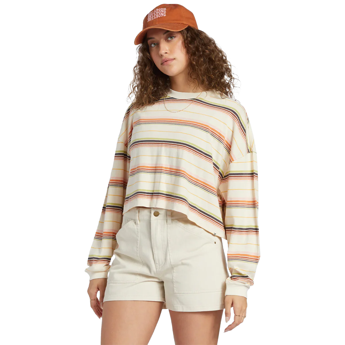 Women's Beach Boyfriend Stripe Crew - Onhollan