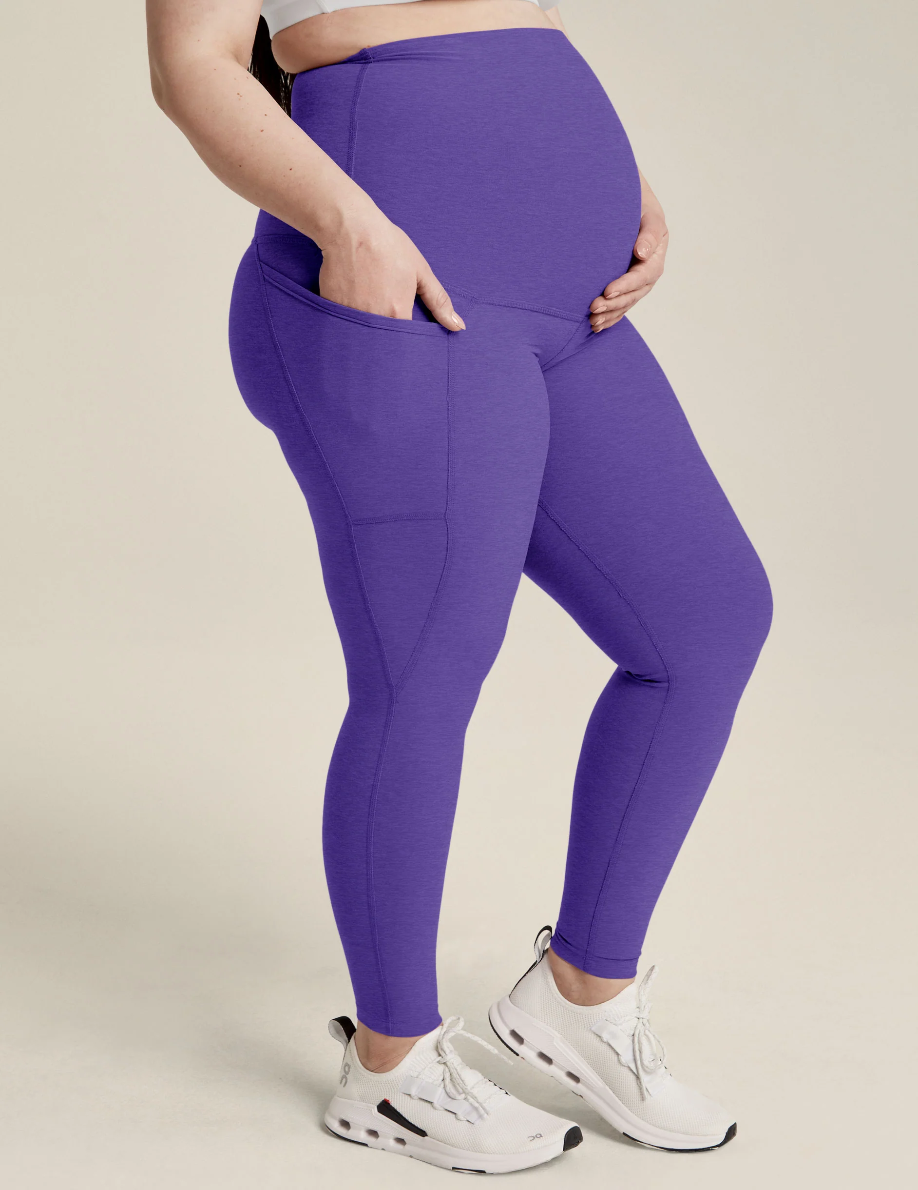 Spacedye Love the Bump Maternity Pocket Midi Legging - Onhollan