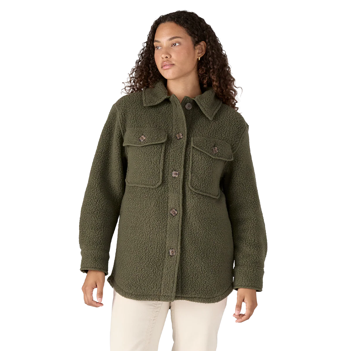 Women's Retro Pile Shirt Jacket - Onhollan
