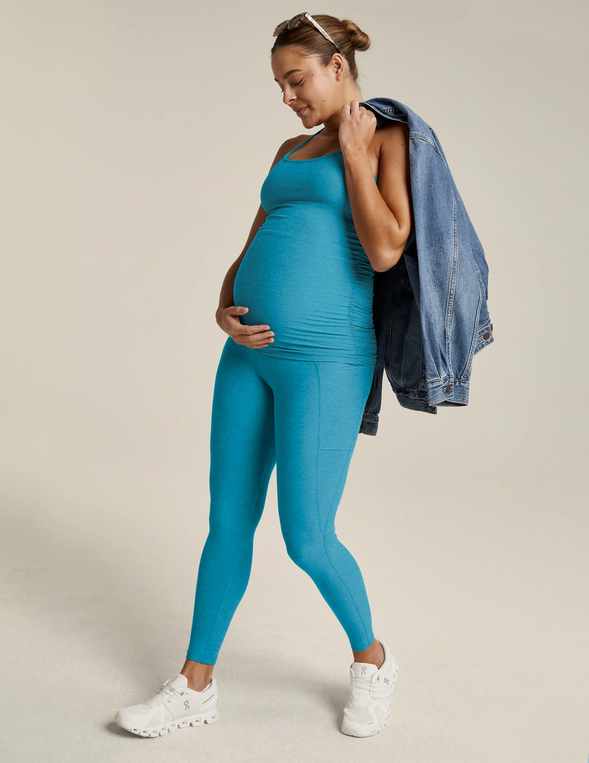 Spacedye Love the Bump Maternity Pocket Midi Legging - Onhollan