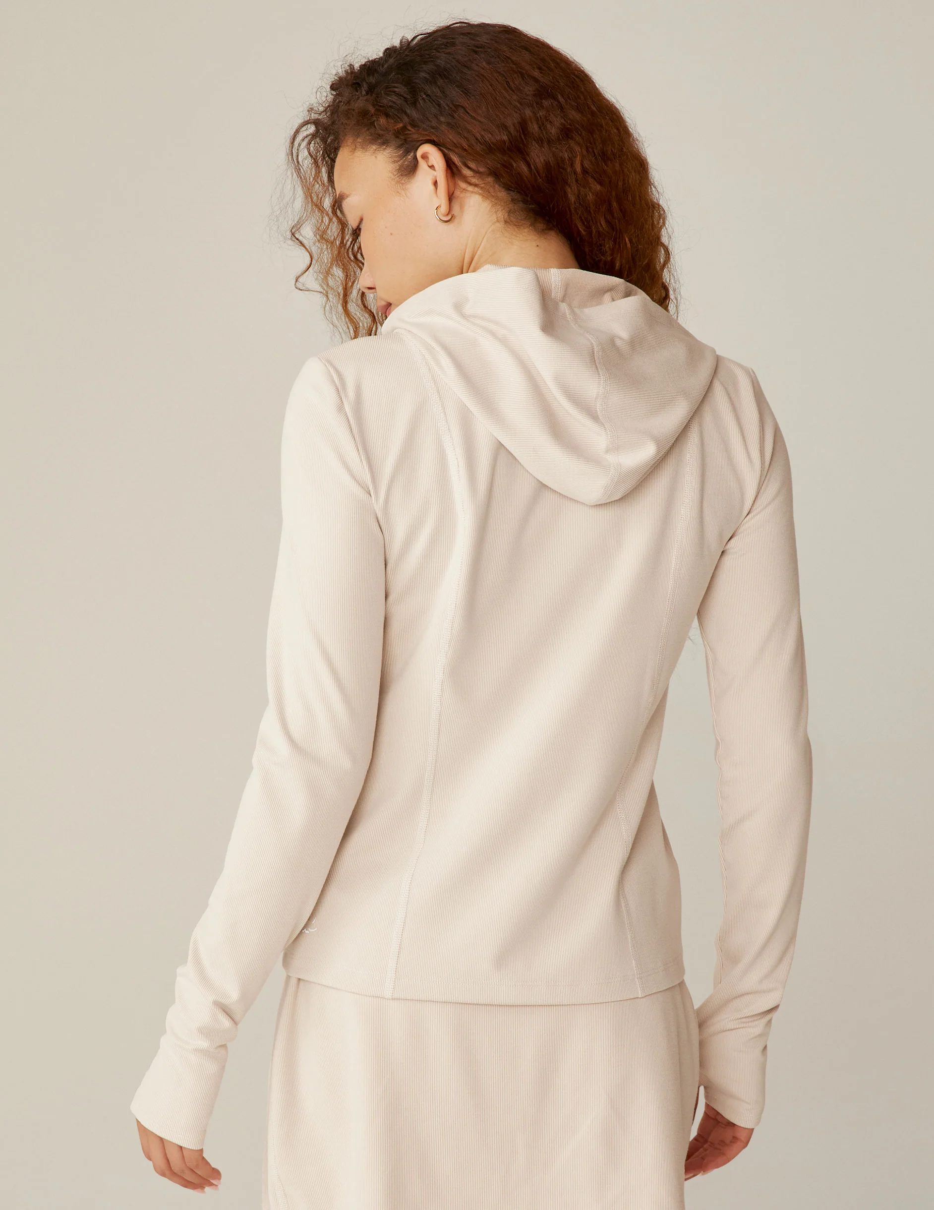 Heather Rib Morning Jog Hoodie - Onhollan
