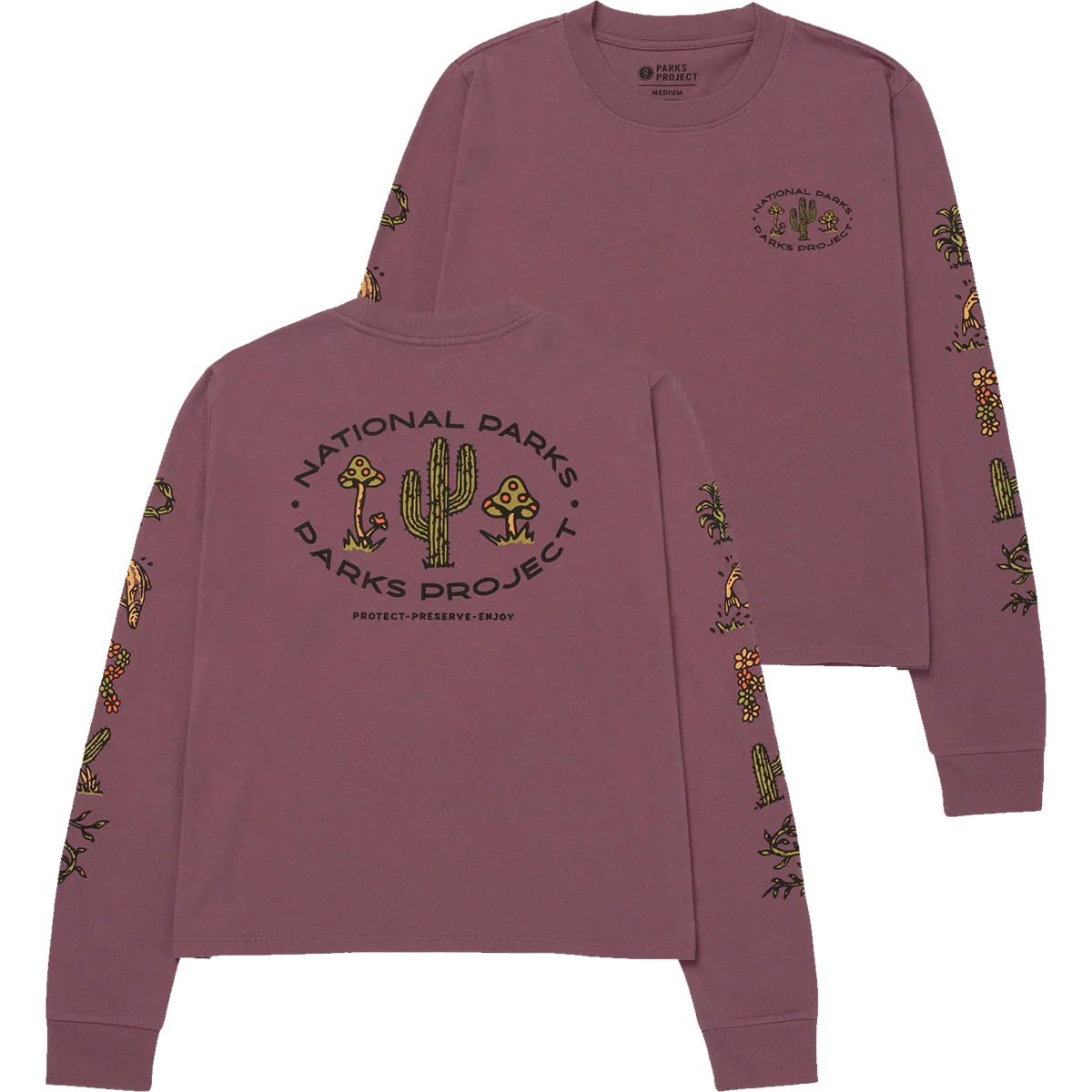 Women's 90s Doodle Parks Boxy Long Sleeve Tee - Onhollan