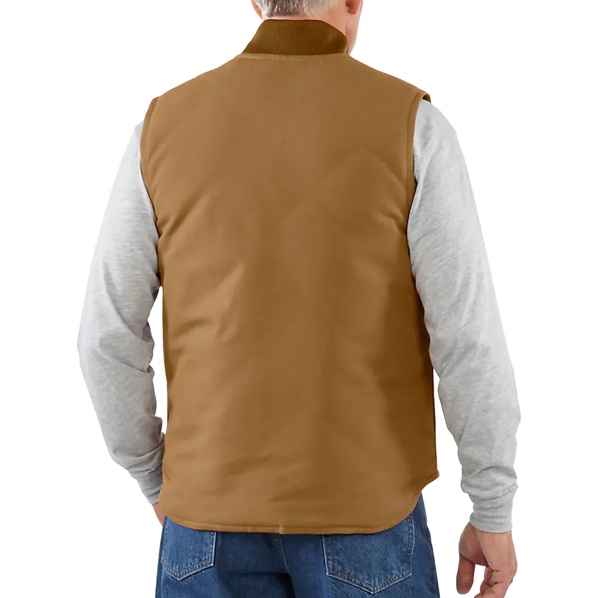 Men's Relaxed Fit Firm Duck Insulated Rib Collar Vest - Onhollan