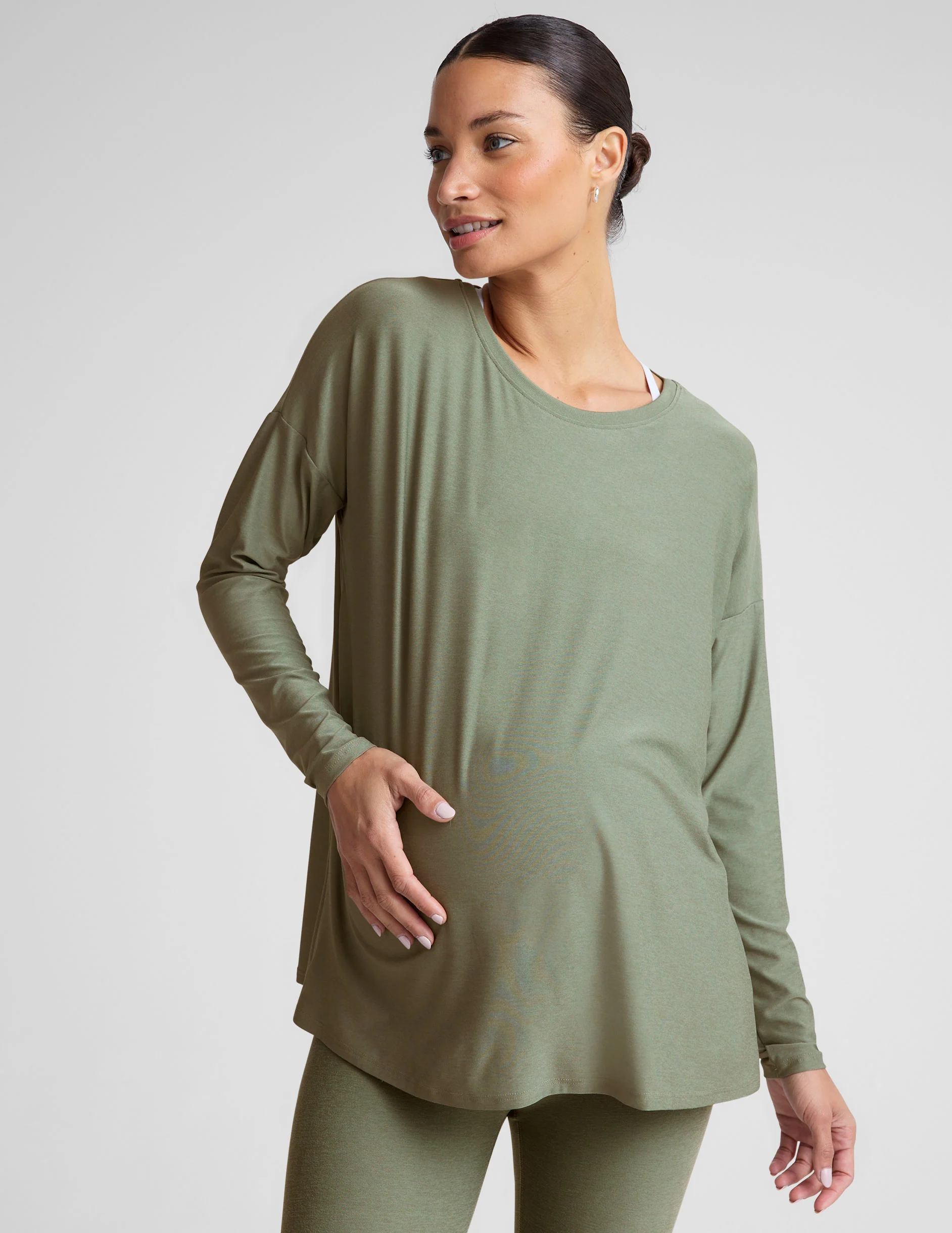 Featherweight Feels Like Home Long Sleeve Maternity Top - Onhollan