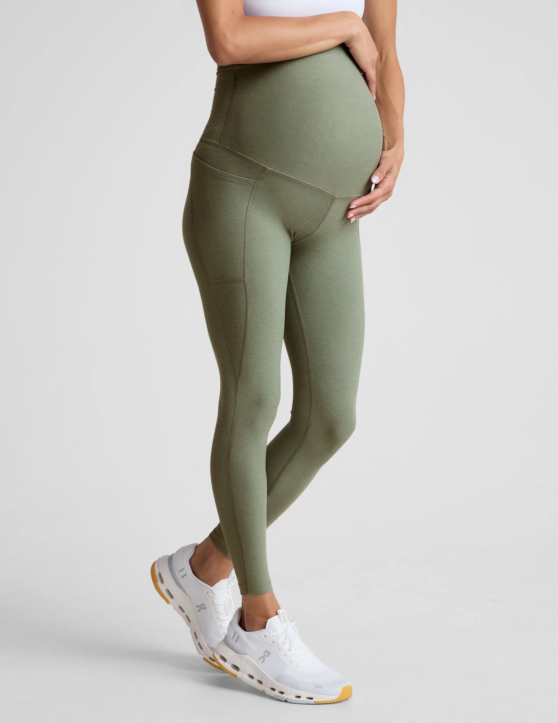 Spacedye Love the Bump Maternity Pocket Midi Legging - Onhollan