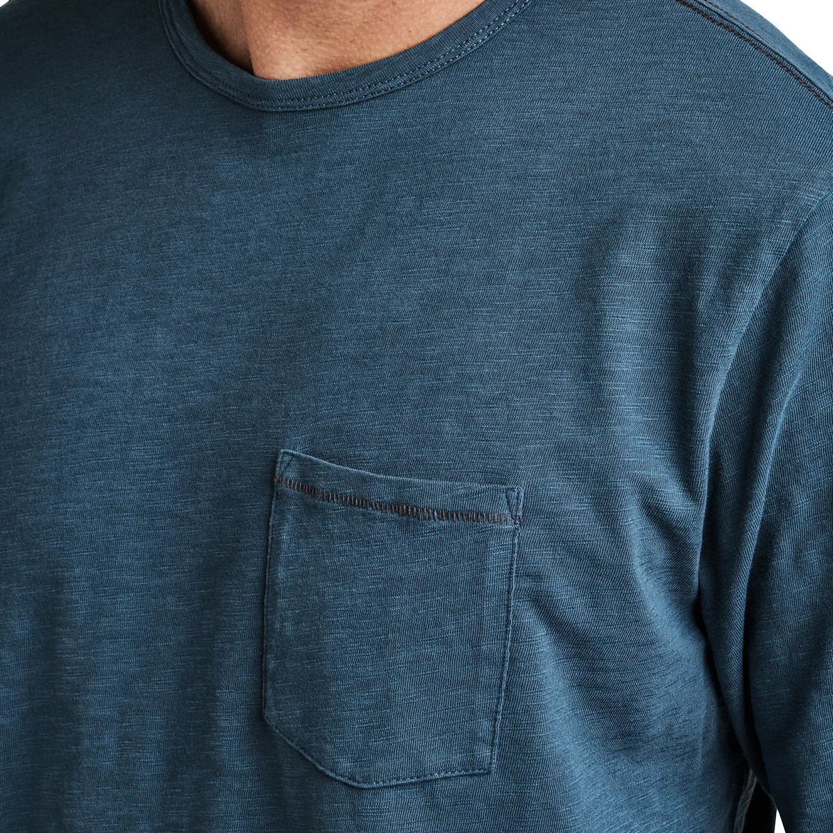 Men's Well Worn Midweight Organic Long Sleeve Tee - Onhollan