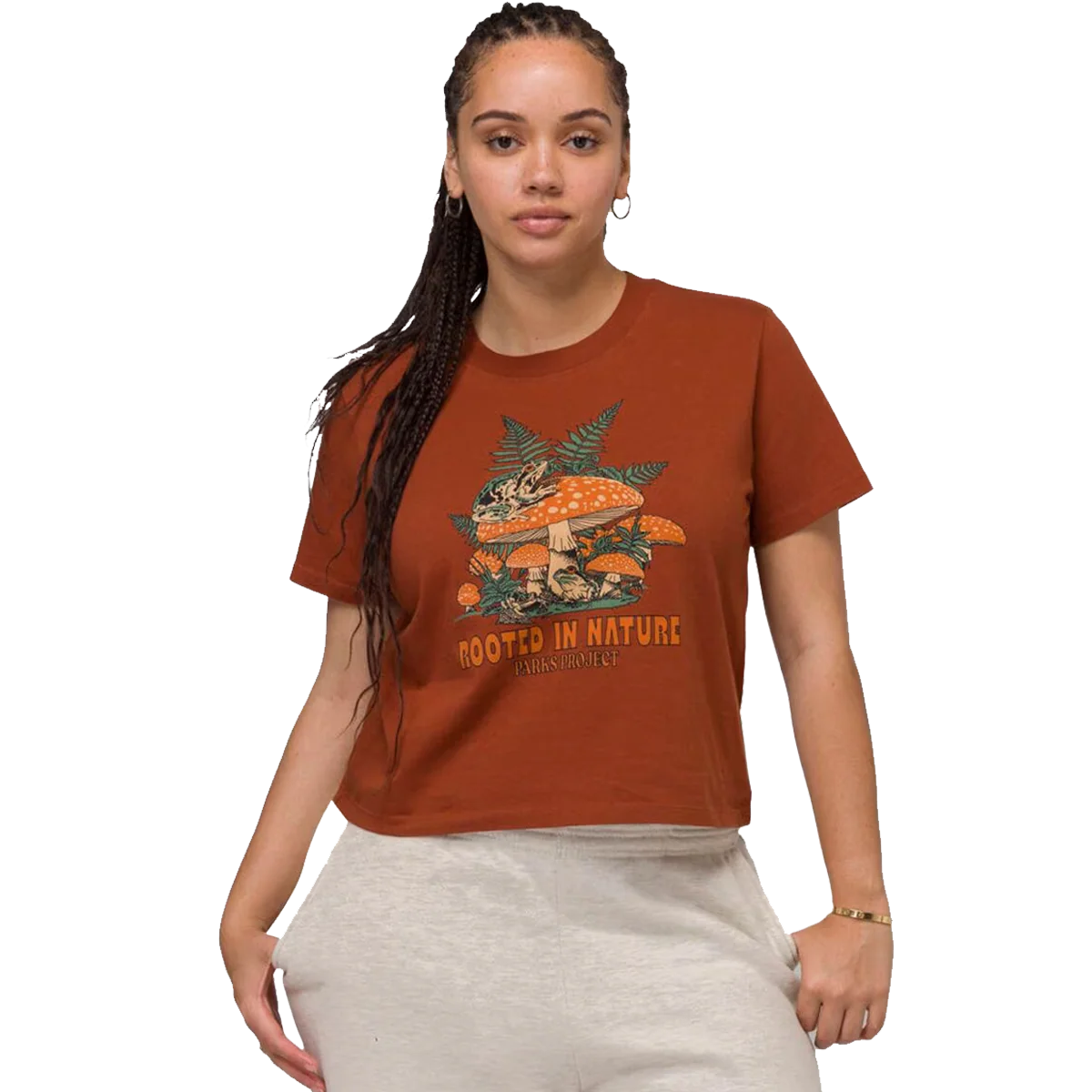 Women's Rooted in Nature Ferns Boxy Tee - Onhollan