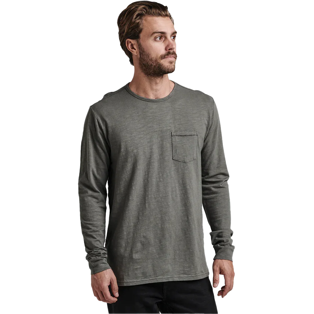 Men's Well Worn Midweight Organic Long Sleeve Tee - Onhollan