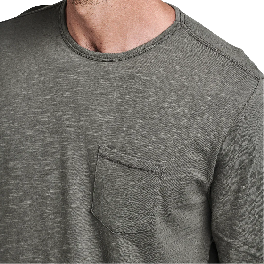 Men's Well Worn Midweight Organic Long Sleeve Tee - Onhollan