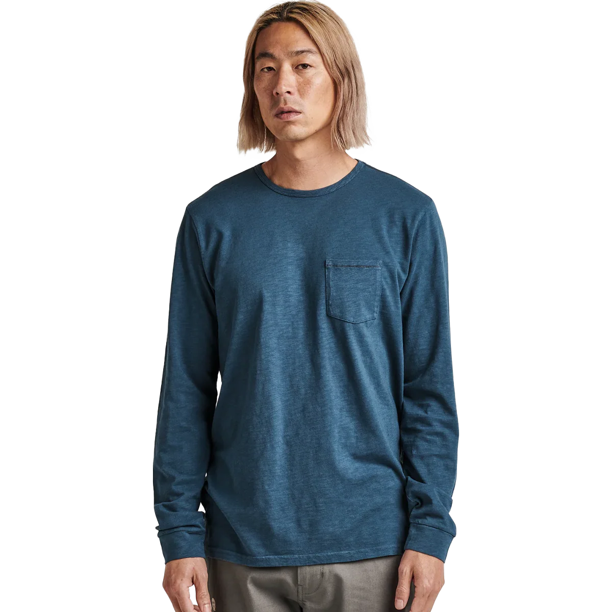 Men's Well Worn Midweight Organic Long Sleeve Tee - Onhollan