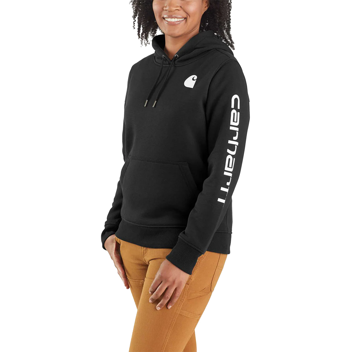 Women's Clarksburg Graphic Sleeve Logo Hooded Sweatshirt - Onhollan