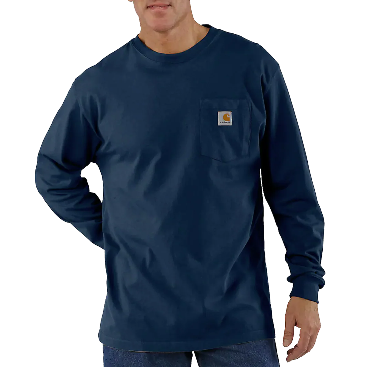 Men's Loose Fit Heavyweight Long-Sleeve Pocket T-Shirt - Onhollan