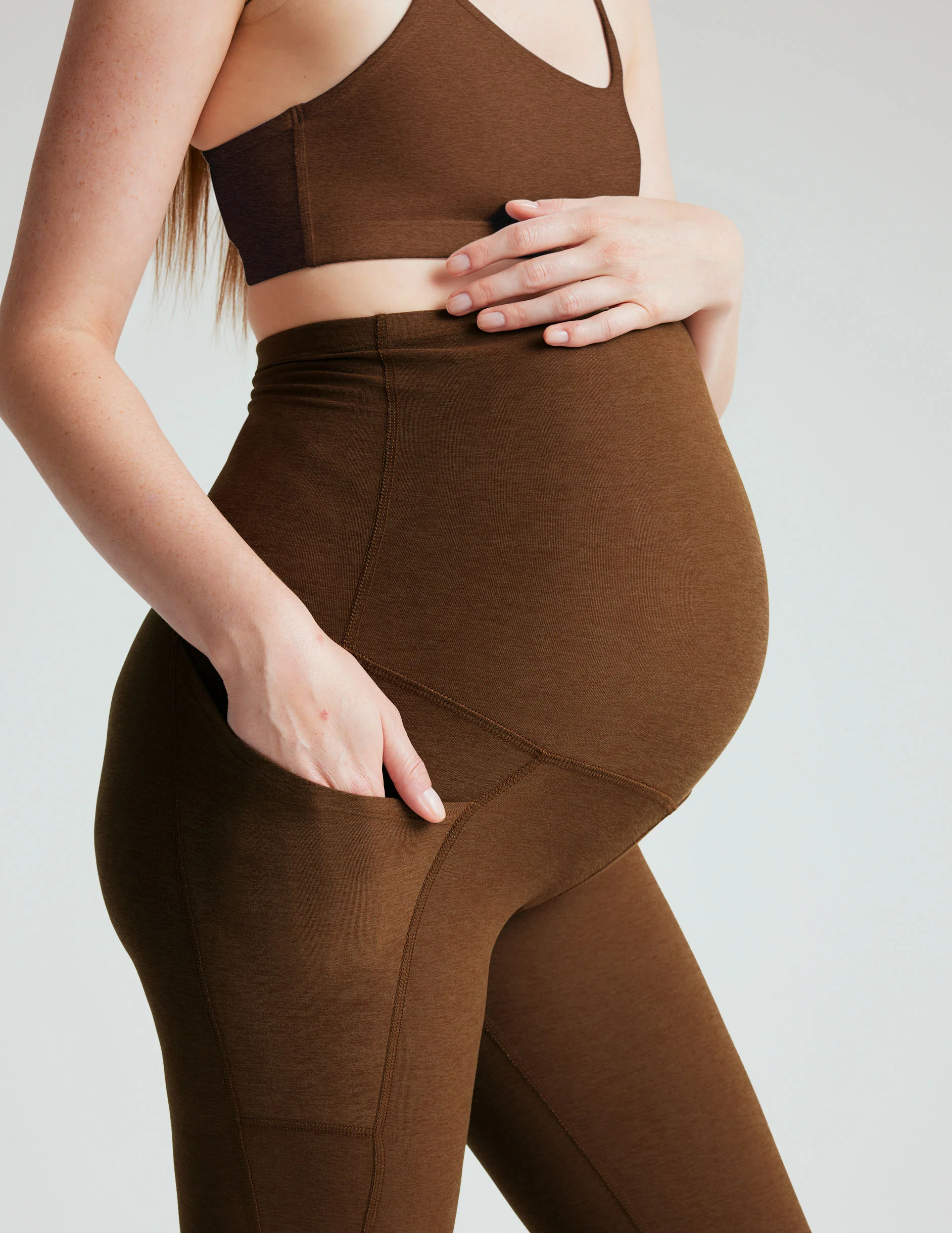 Spacedye Love the Bump Maternity Pocket Midi Legging - Onhollan