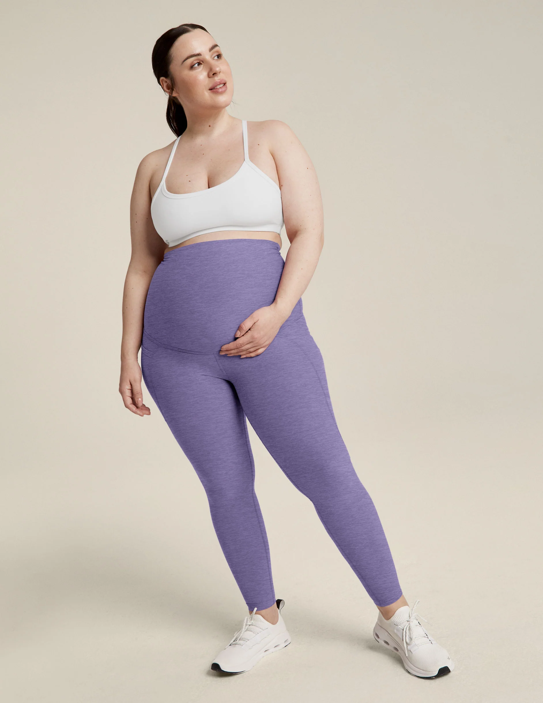 Spacedye Love the Bump Maternity Pocket Midi Legging - Onhollan