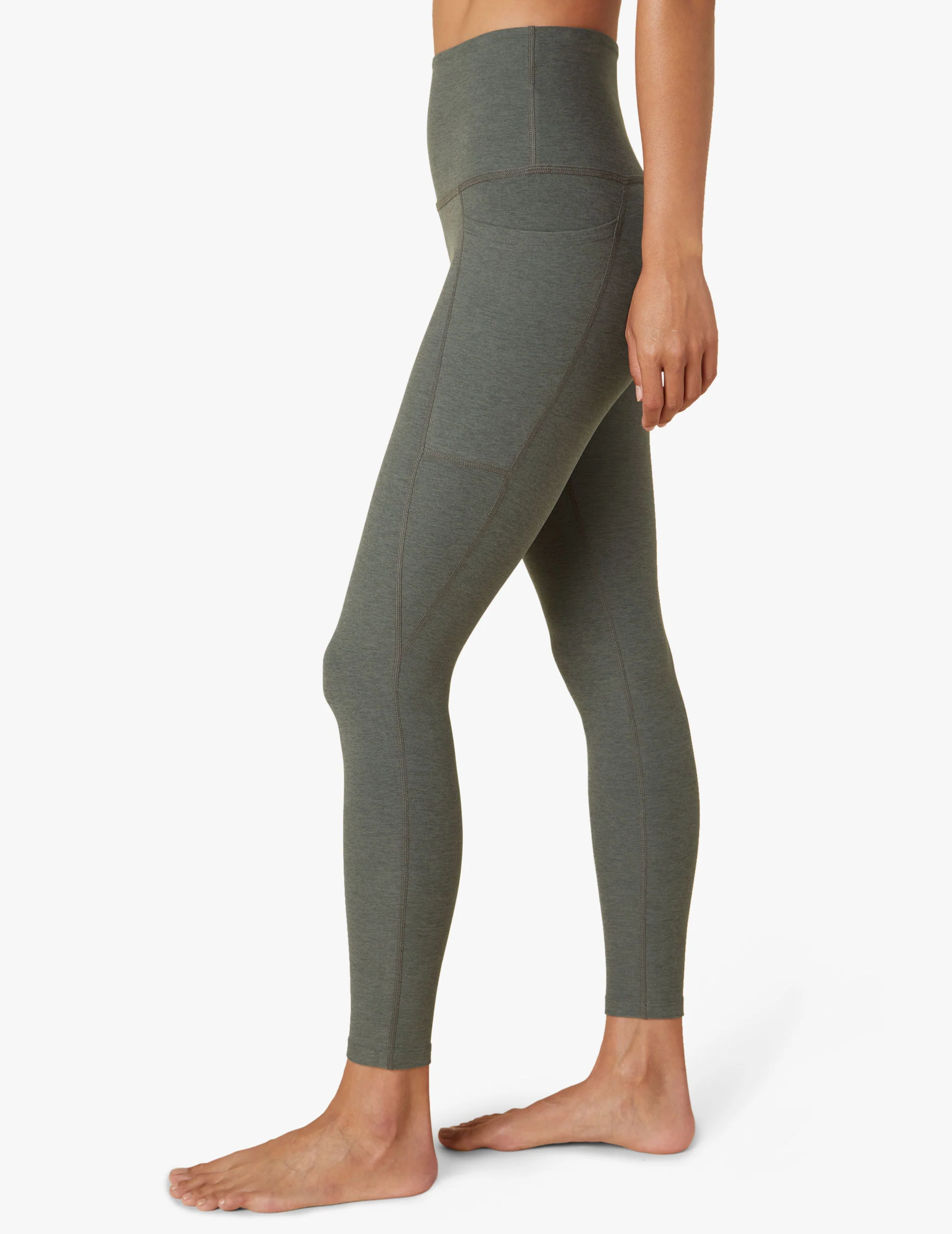 Spacedye Out Of Pocket High Waisted Midi Legging - Onhollan