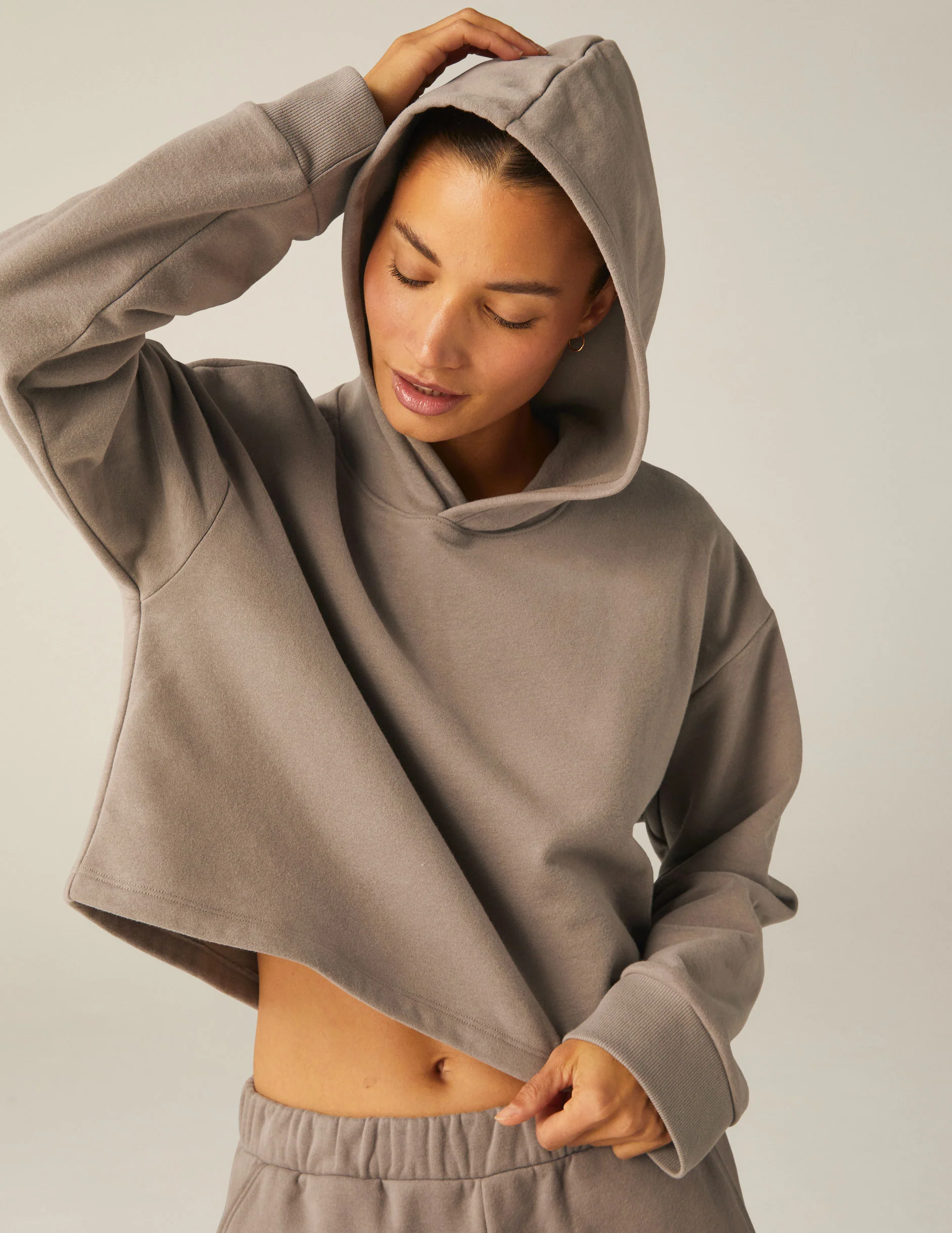 LuxeFleece Happiness Cropped Hoodie - Onhollan