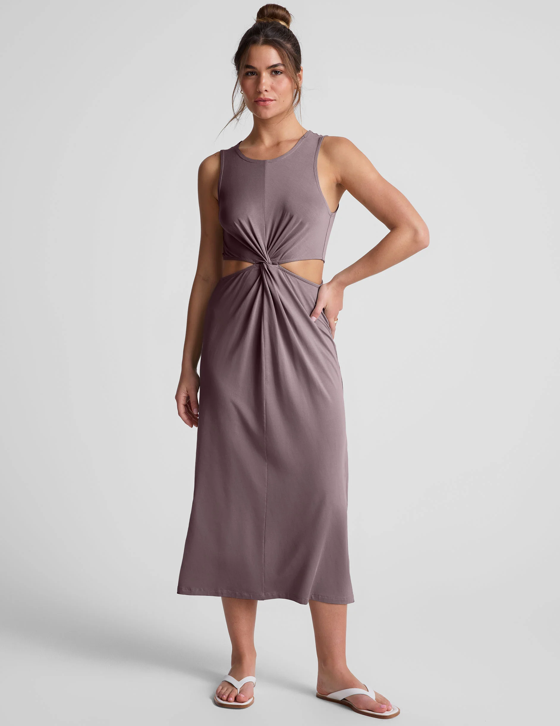 Around The World Front Twist Dress - Onhollan