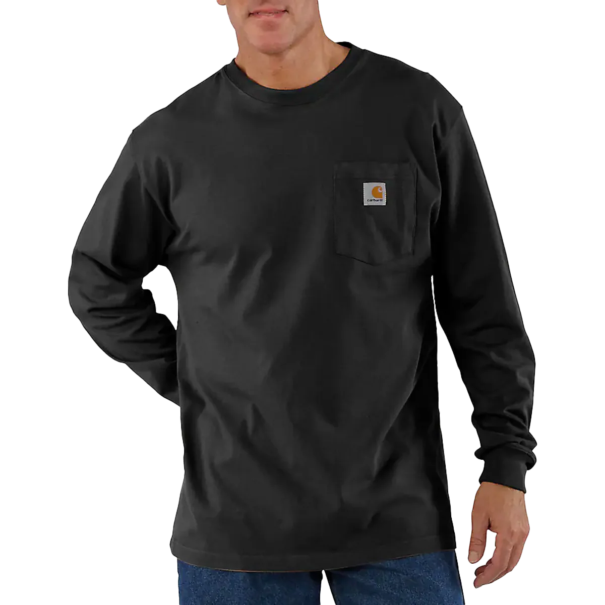 Men's Loose Fit Heavyweight Long Sleeve Pocket T-Shirt - Onhollan