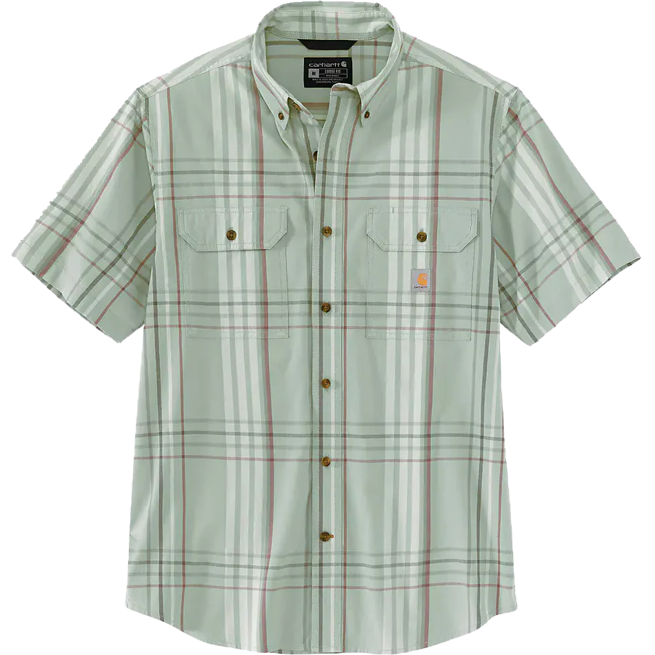Men's Midweight Short Sleeve Plaid Shirt - Onhollan
