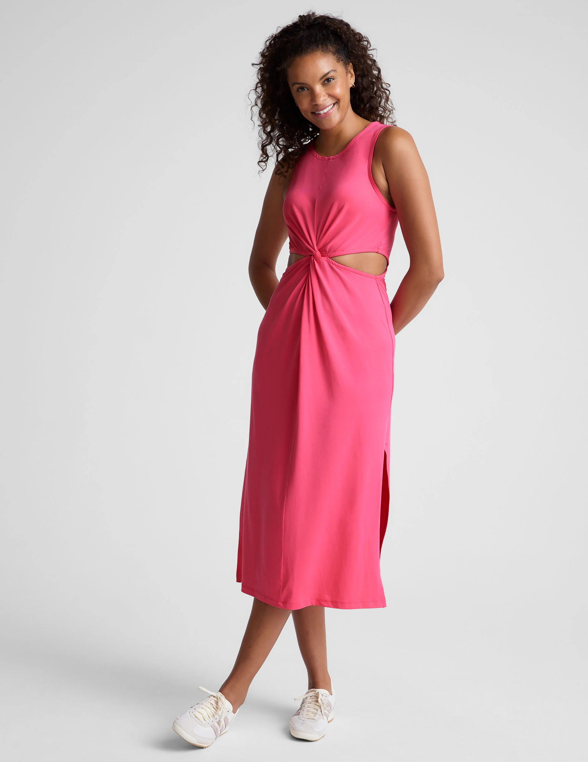 Around The World Front Twist Dress - Onhollan