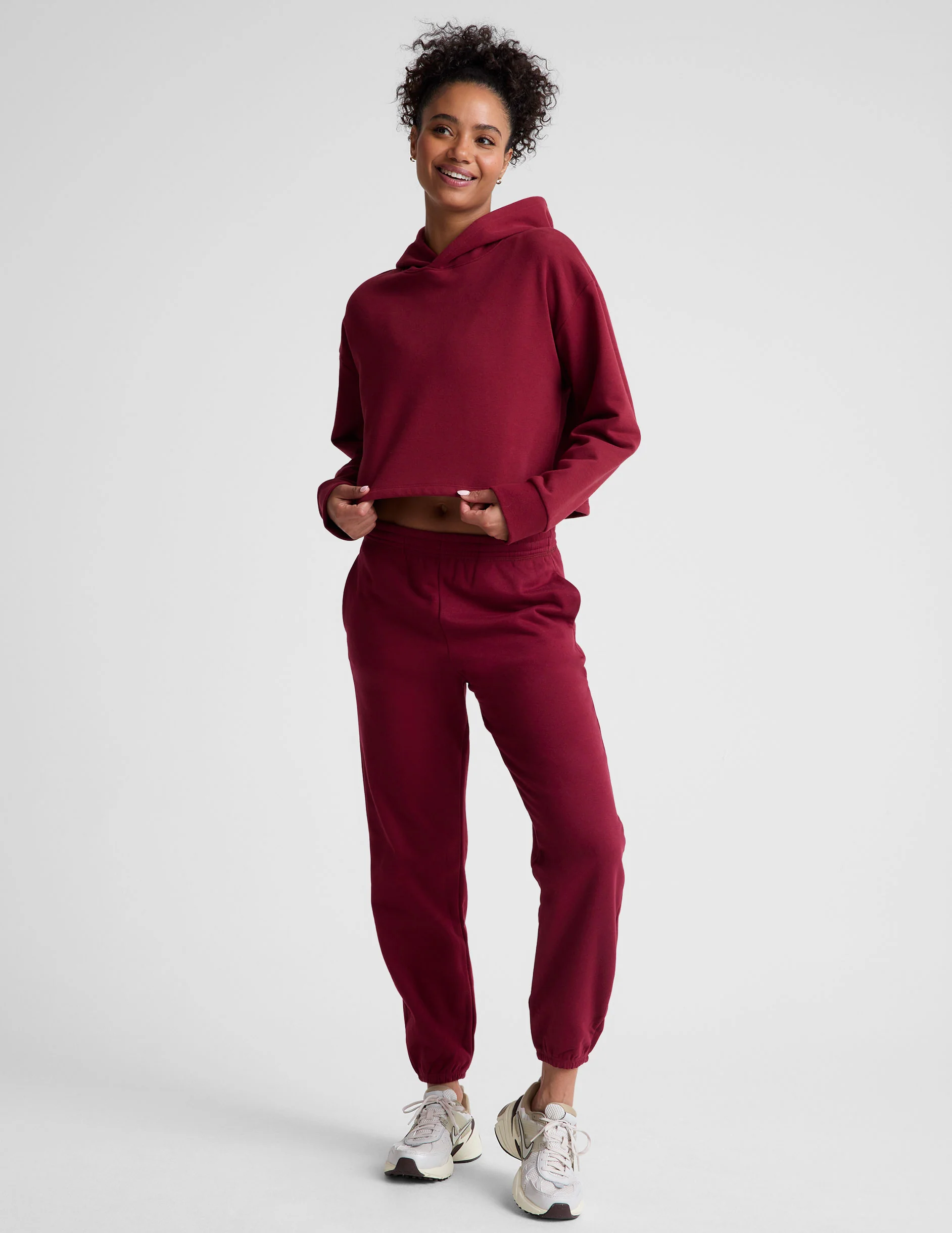 LuxeFleece Happiness Cropped Hoodie - Onhollan