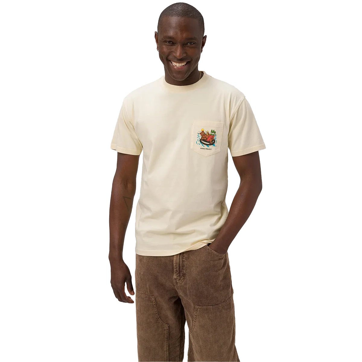 Men's Escape to Nature Bear Float Pocket Tee - Onhollan