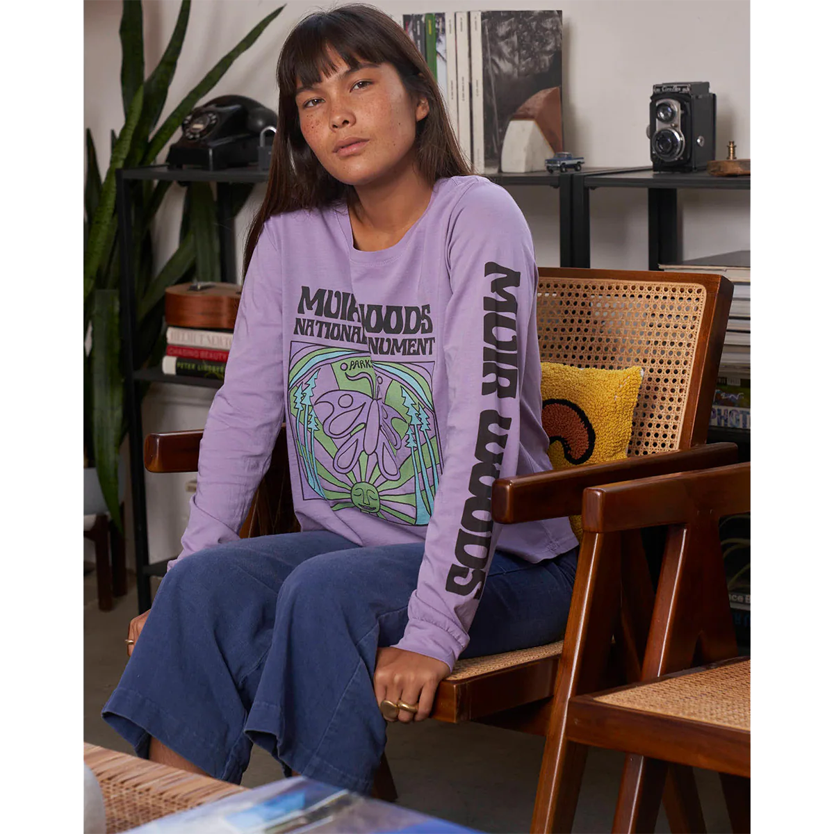 Women's Muir Woods Butterfly Long Sleeve Tee - Onhollan