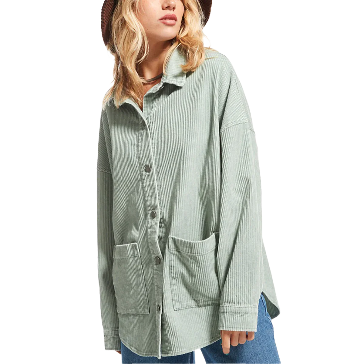 Women's Kick Back Washed Corduroy Shirt - Onhollan