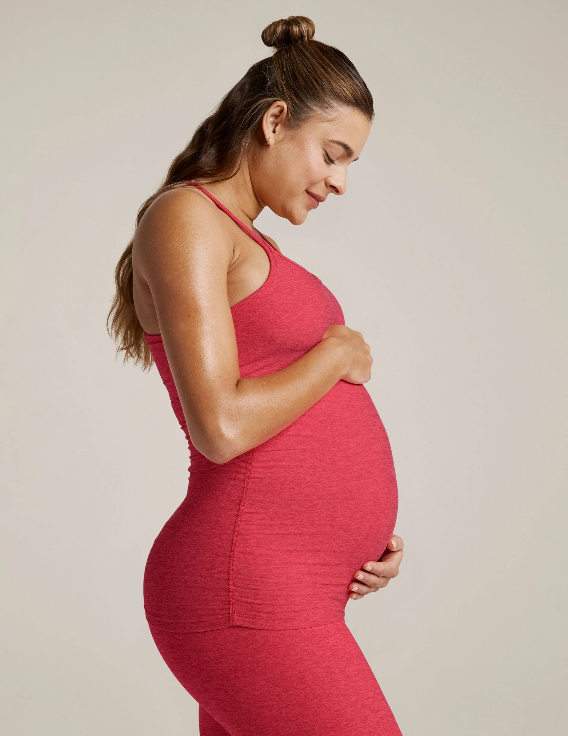 Spacedye Keep Your Cool Maternity Slim Racerback Tank - Onhollan