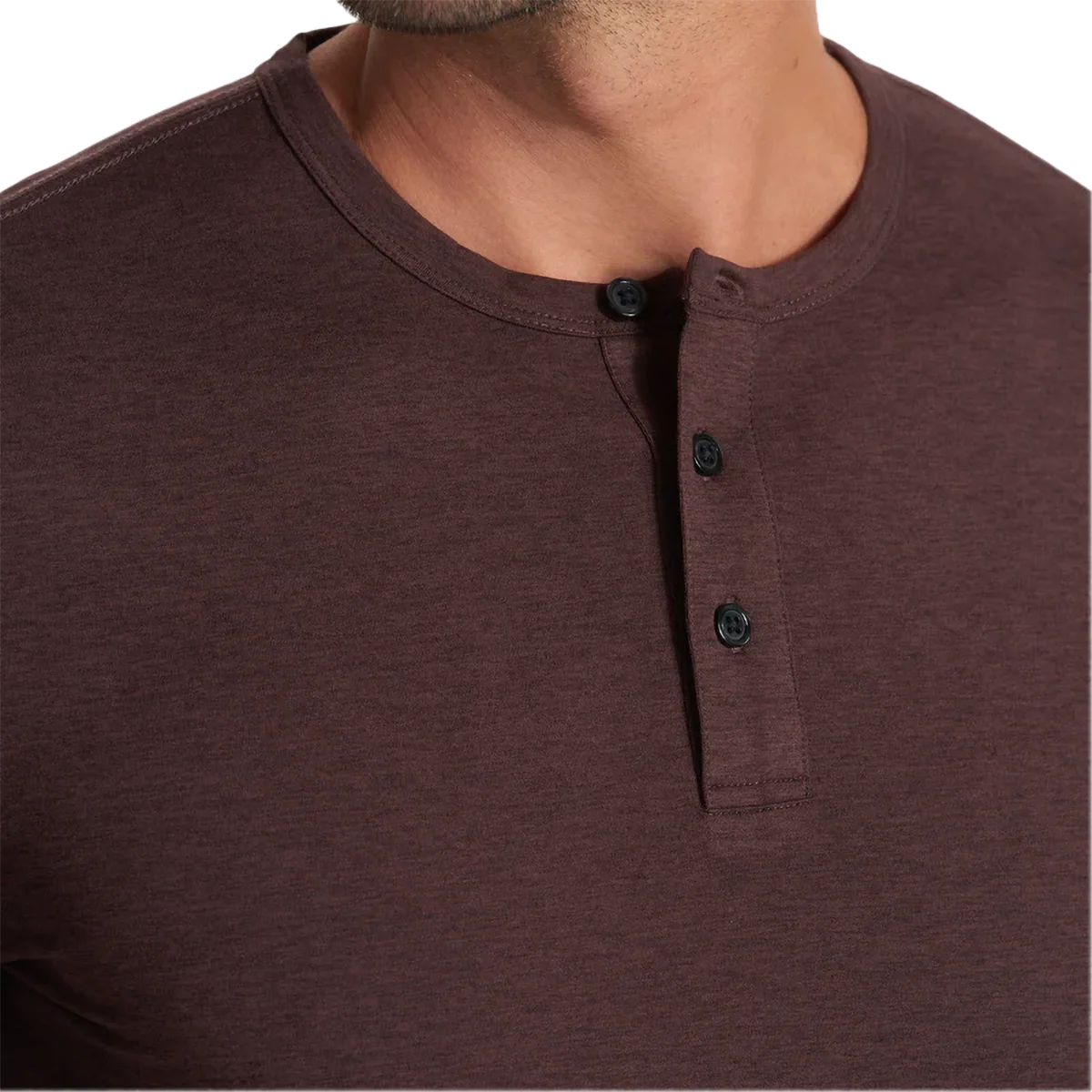 Men's Long-Sleeve Ease Performance Henley - Onhollan
