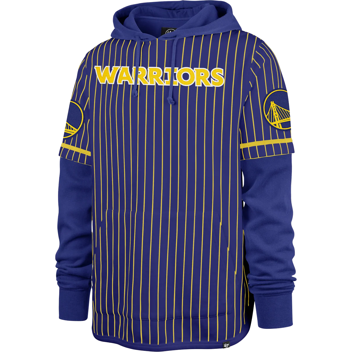 Men's Warriors Pinstripe Double Header Shortstop Pullover - Onhollan