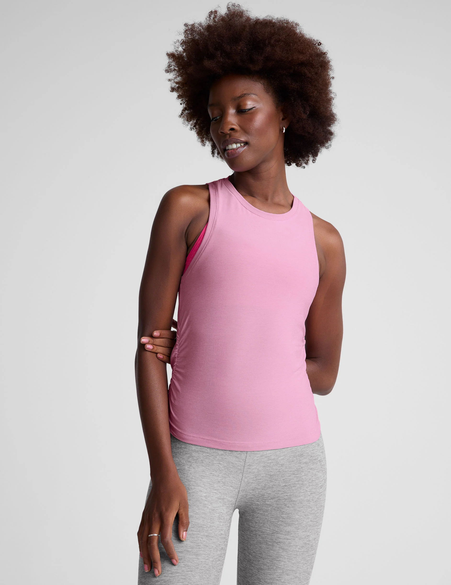 Featherweight Your Fit Shirred Tank - Onhollan