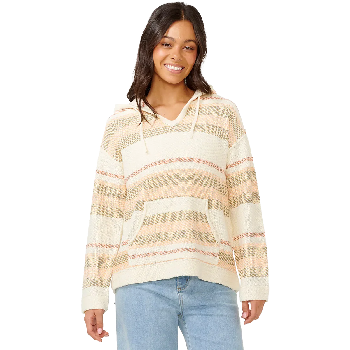 Women's Desert Dreams Striped Poncho - Onhollan