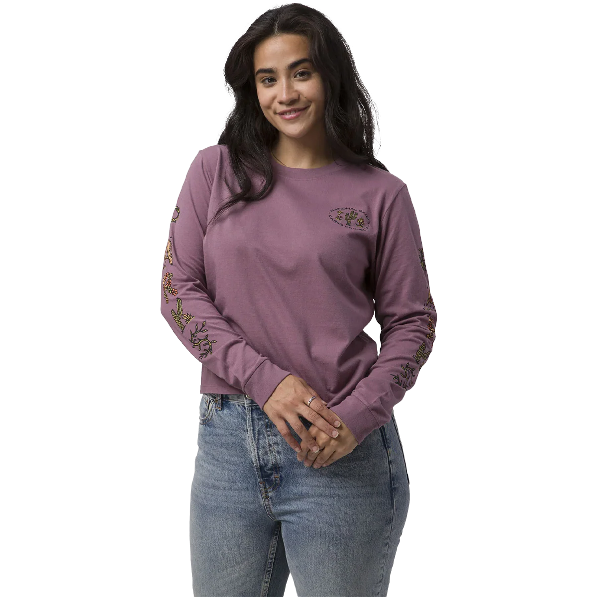 Women's 90s Doodle Parks Boxy Long Sleeve Tee - Onhollan