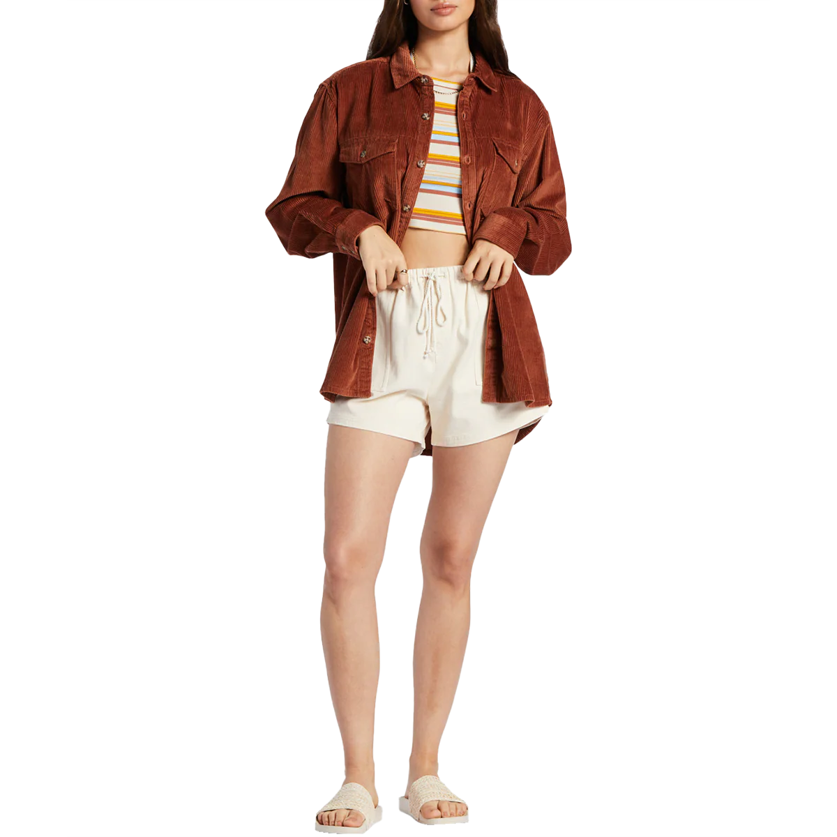 Women's Let It Go Corduroy Long Sleeve - Onhollan