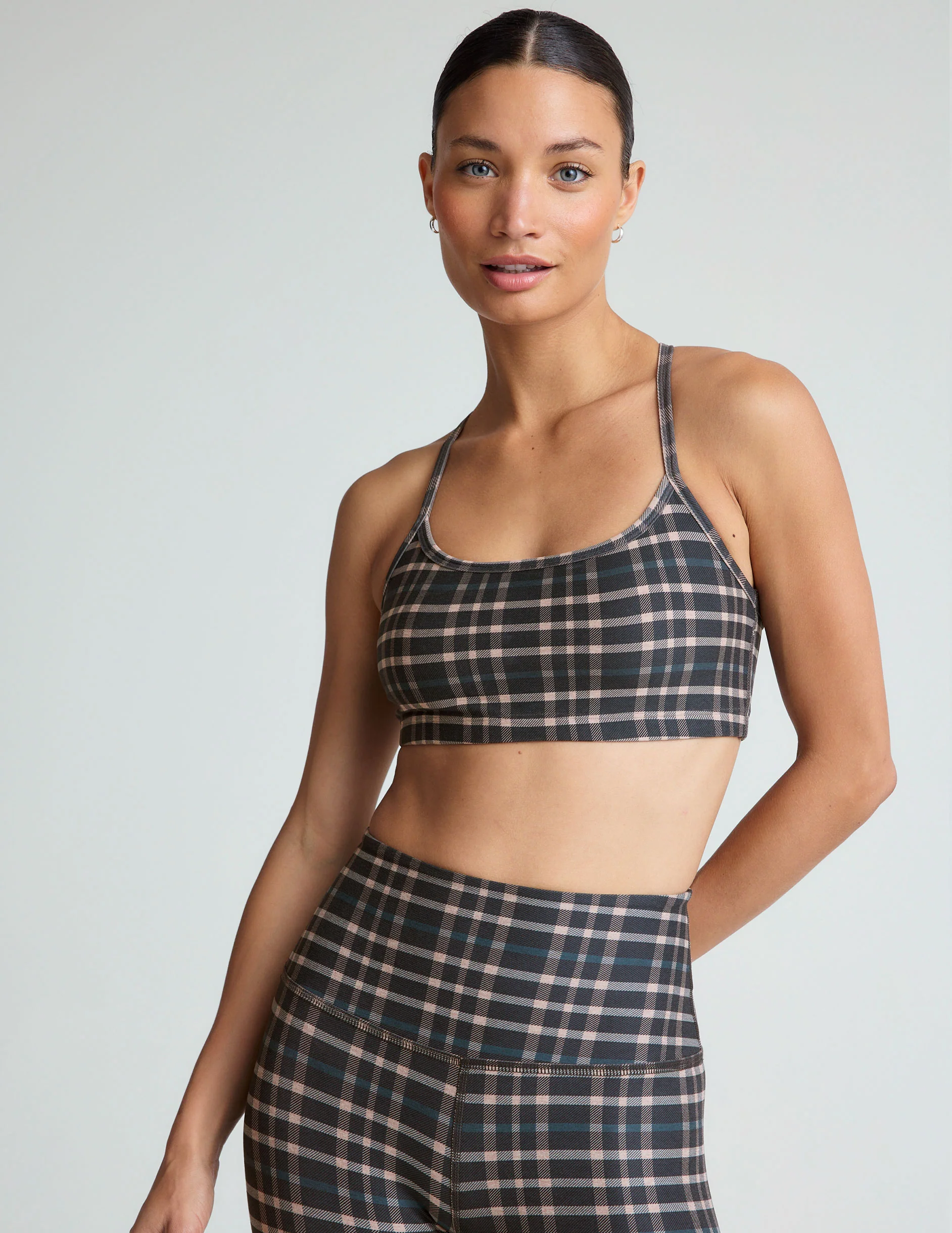 Preppy Plaid SoftMark Slim Racerback Bra - Onhollan