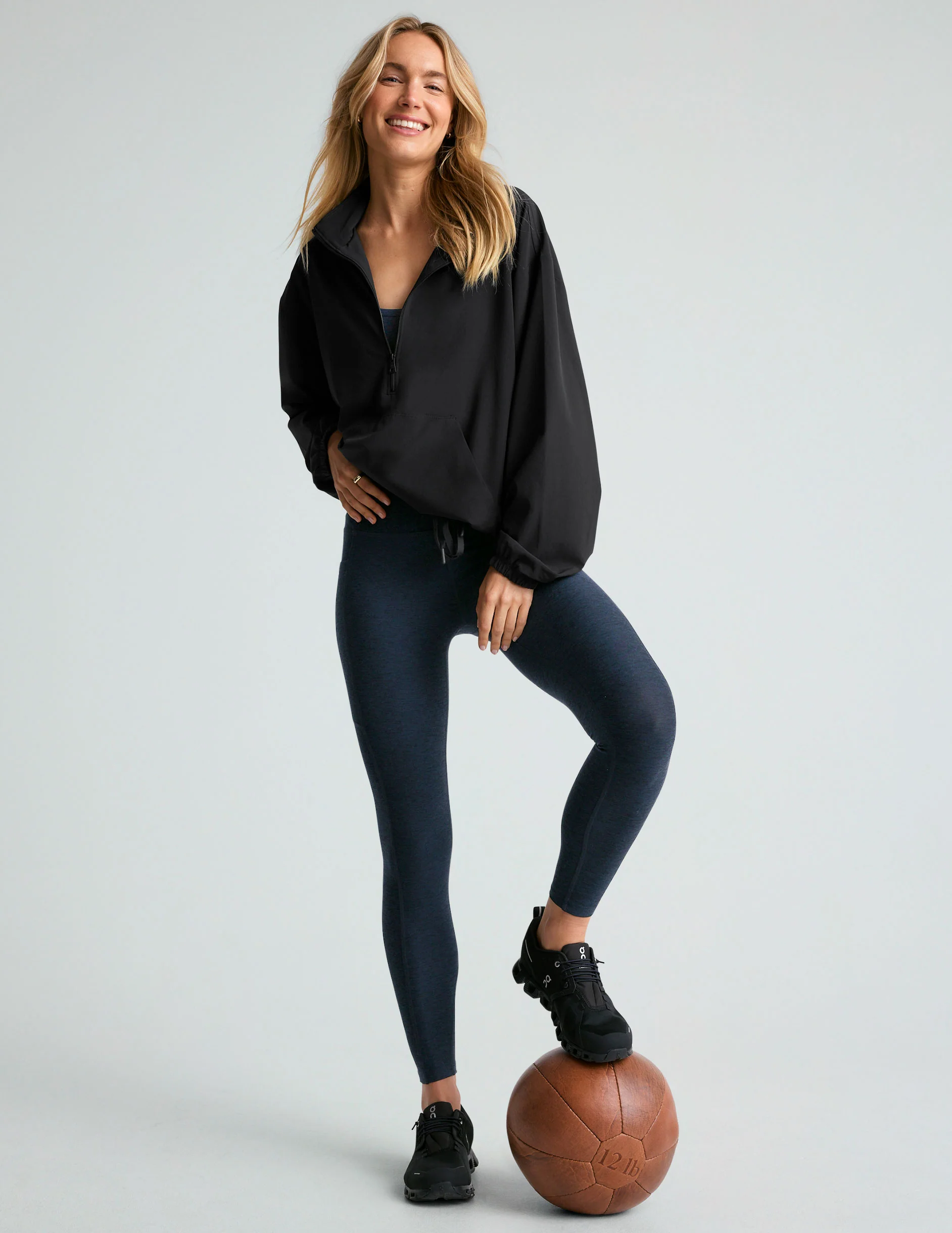 Stretch Woven In Stride Half Zip Pullover - Onhollan